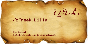 Érsek Lilla névjegykártya