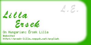 lilla ersek business card