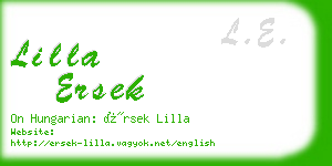 lilla ersek business card